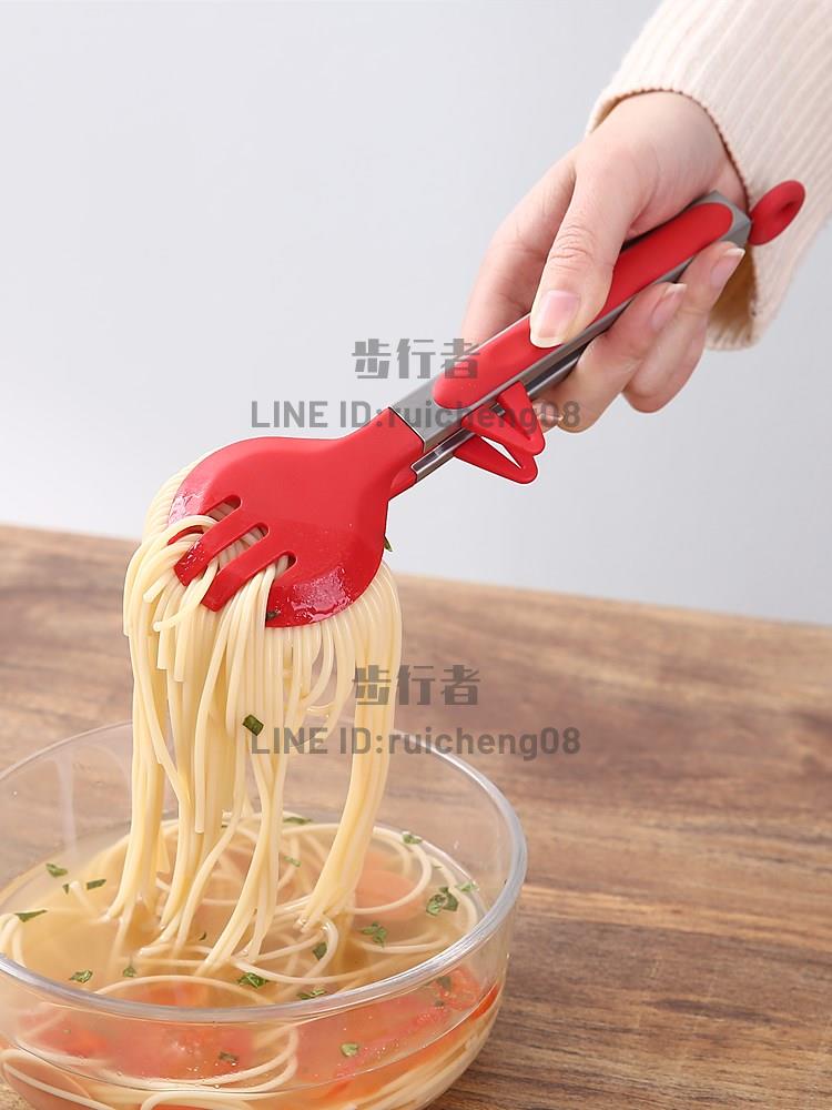 仿手抓食物夾加長帶支架炒菜烤肉夾矽膠防燙燒烤煎牛排夾子食品夾【步行者戶外生活館】