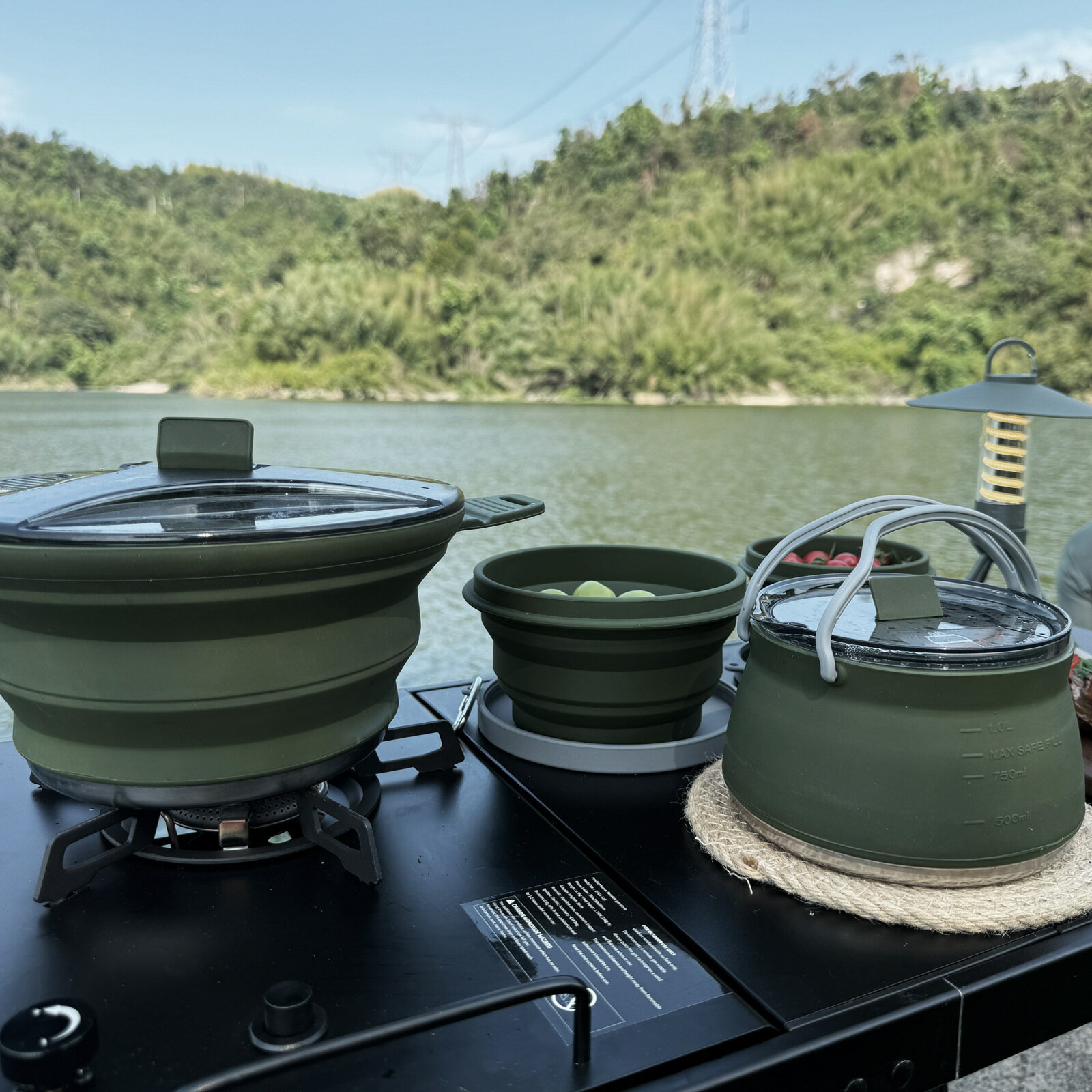 Outdoor Stoves Portable Camping Folding Pot戶外爐具可攜式
