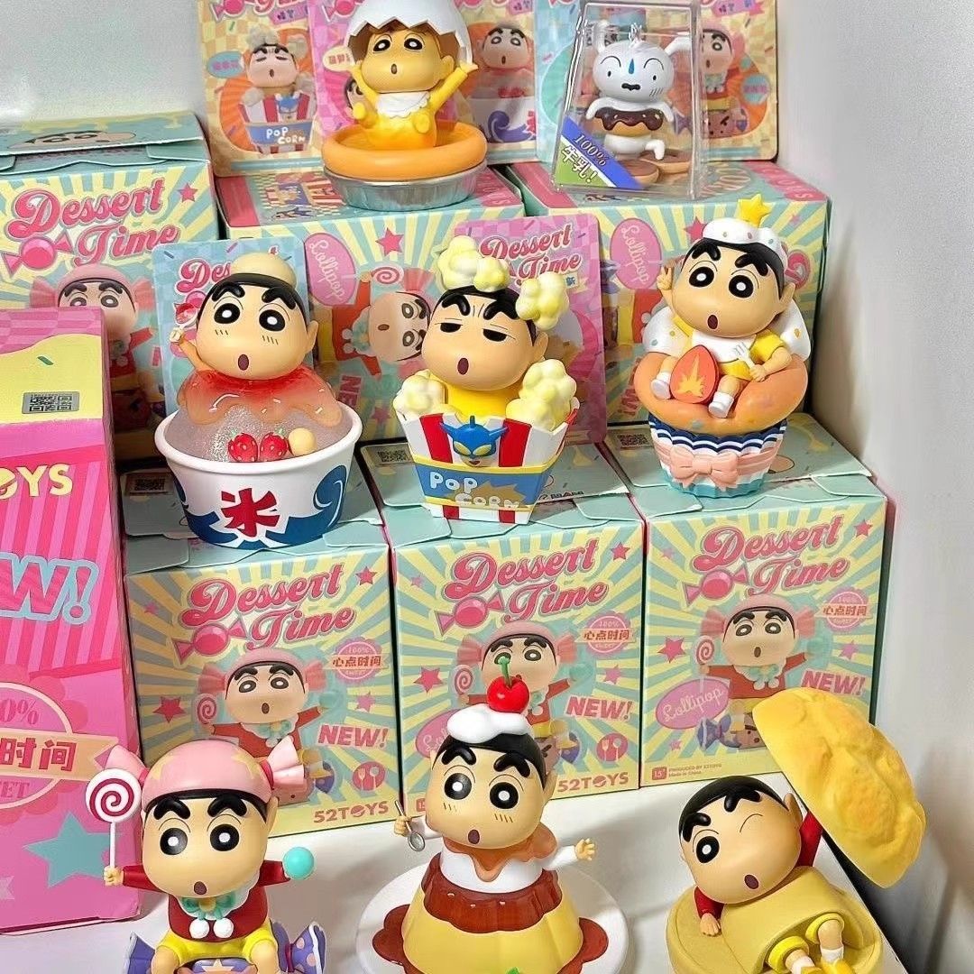 【1958】蠟筆小新點心時間甜品周邊公仔潮玩手辦玩具桌面擺件生日禮物
