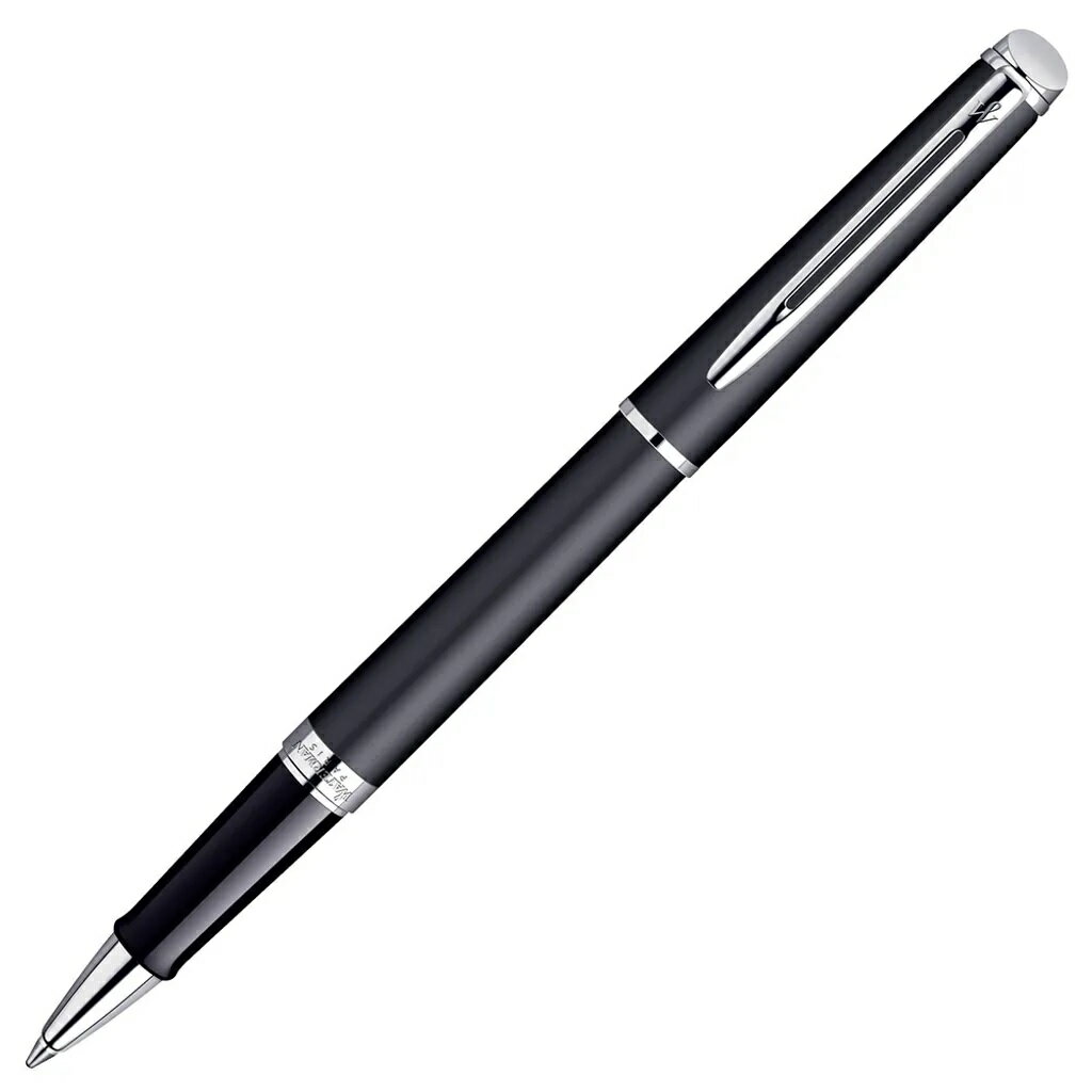WATERMAN 威迪文 雋雅系列 霧黑白夾 鋼珠筆