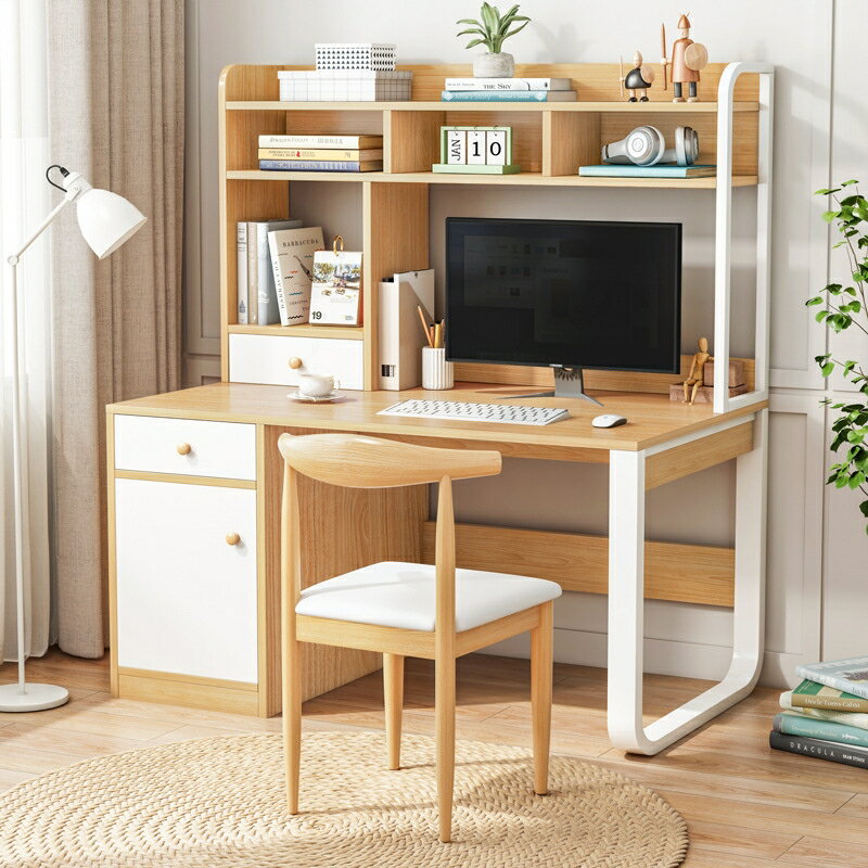 簡易辦公桌子1/1.2米長電腦臺式桌椅組合套裝家用辦公室單人小型