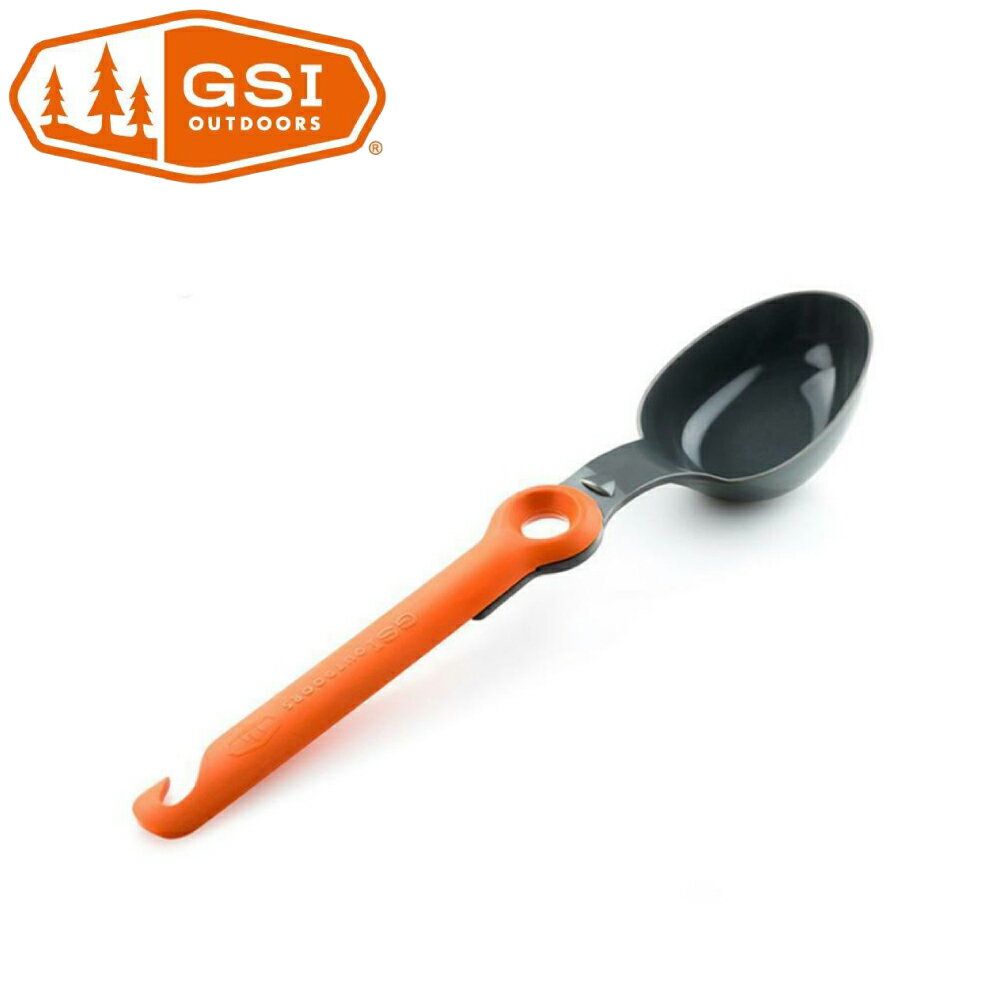 【GSI 美國 Pivot Spoon 可收折湯杓10.3吋】74330/旋轉式湯勺/湯匙/折疊湯杓/摺疊餐具/環保餐具