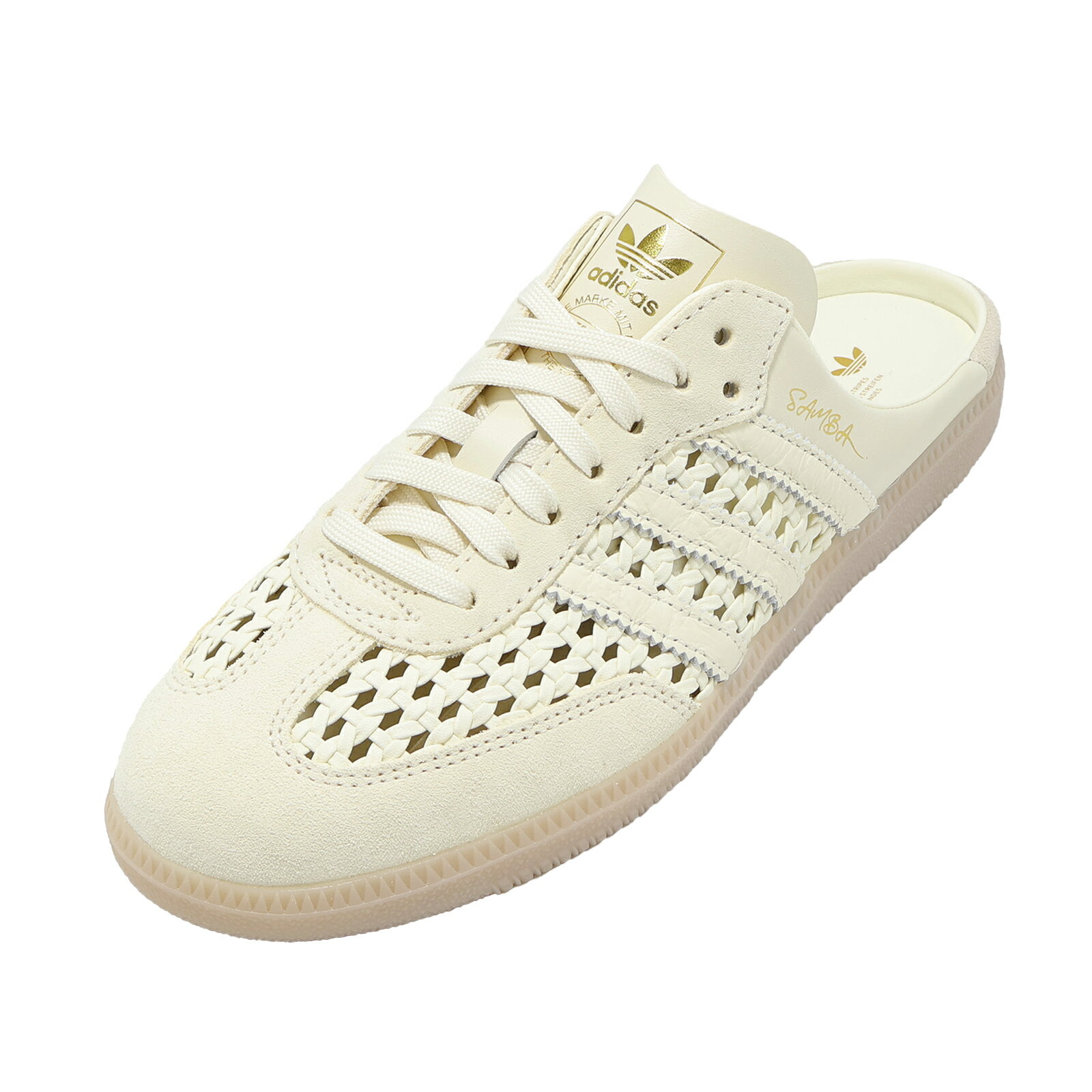 adidas 愛迪達 懶人鞋 Samba OG Mule W 女鞋 穆勒鞋 編織 米色 KH7719