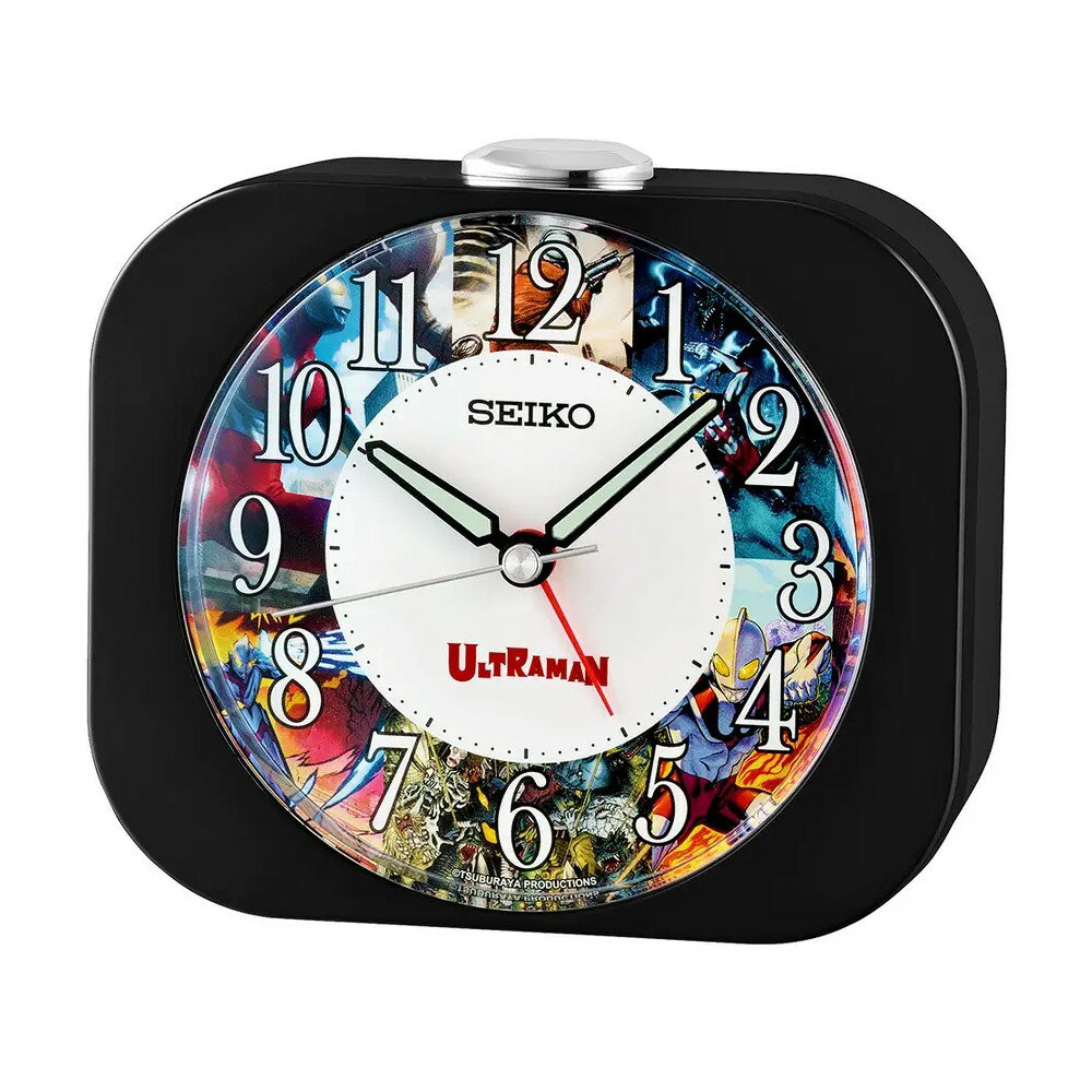 seiko SK037 精工鐘(QHE913K) 超人力霸王聯名 鹹蛋超人 時鐘 鬧鐘 9.9*11.3*4.6cm｜樂天領券現折★全館特惠中★指定刷卡回饋10%