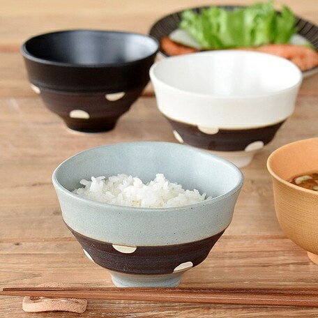 日本製美濃燒 磨砂圓點碗 日式餐具 陶瓷碗 餐碗 湯碗 餐具 日本碗 廚房用具 廚房用品 食器 碗盤 碗 -富士通販