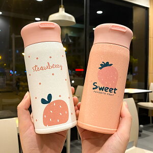 韓版簡約可愛保溫杯少女心真空不銹鋼便攜水瓶創意學生兒童杯子