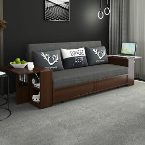 沙發餐桌一體式家用實木沙發床多功能兩用可折疊客廳小戶型伸縮床