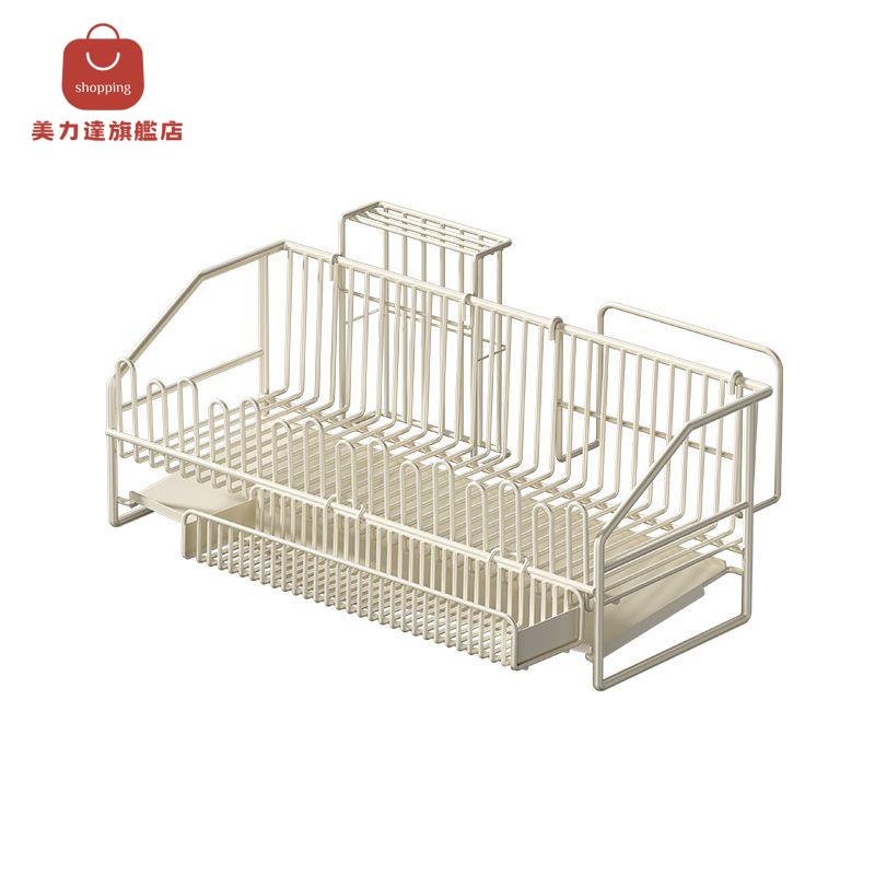瀝水架 碗架 收納架 碗櫃 碗碟瀝水架家用多功能廚房水槽碗櫃水池臺面碗筷簡易收納置碗架