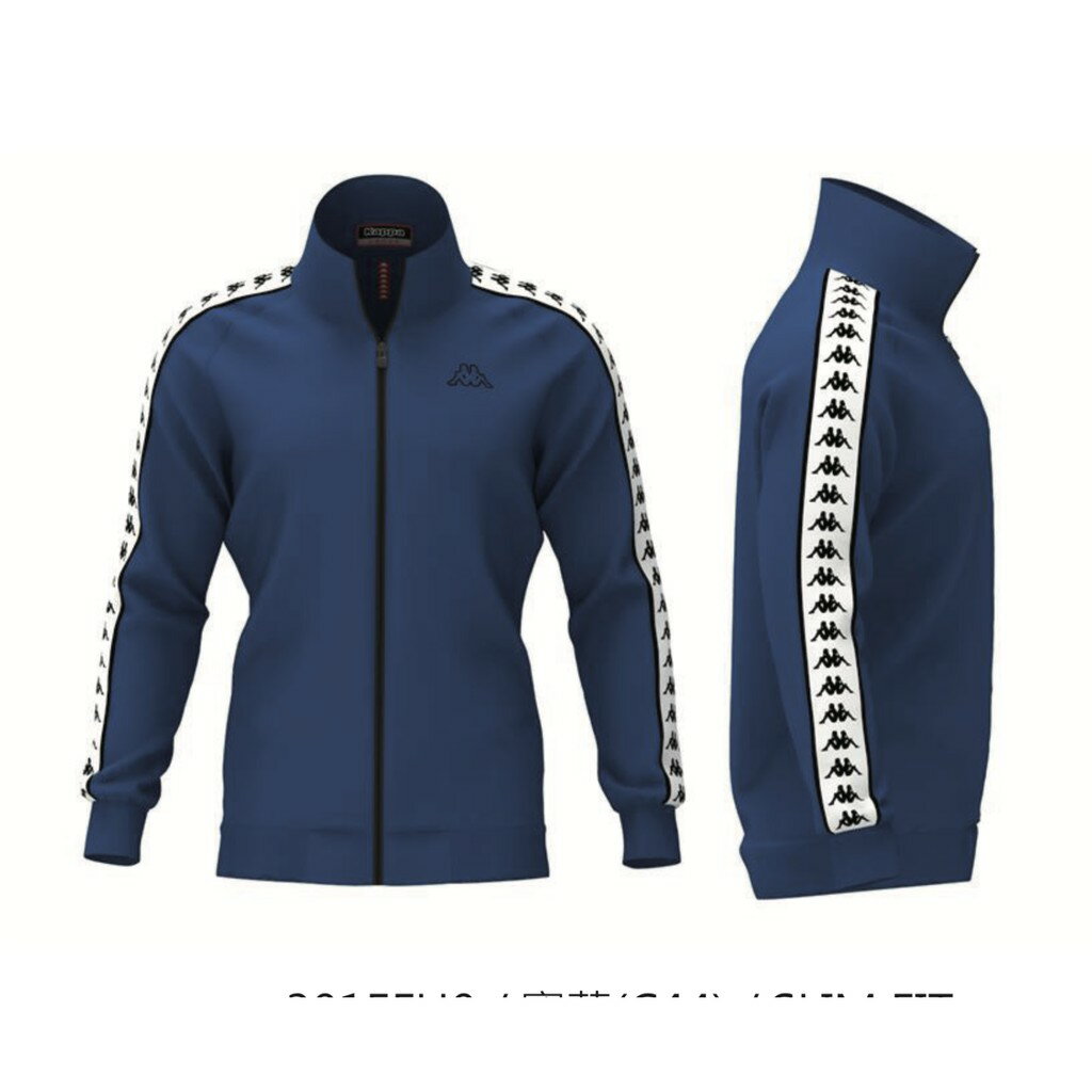 KAPPA義大利時尚男慢跑運動外套(合身版)-寶藍 301EFU0C44