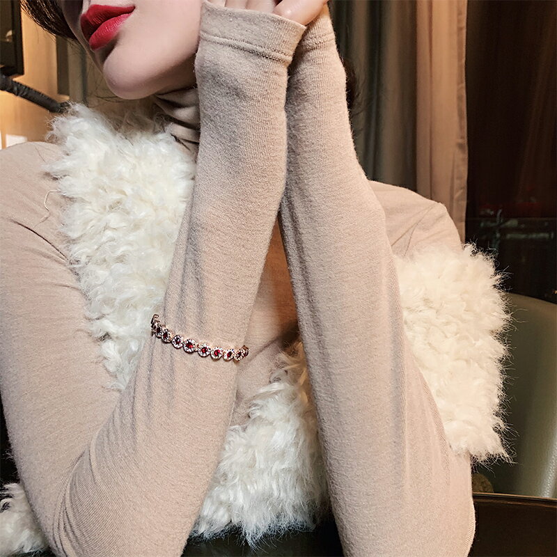 性感時尚仿紅寶石手鏈女潮ins小眾設計個性手鐲簡約百搭網紅手飾