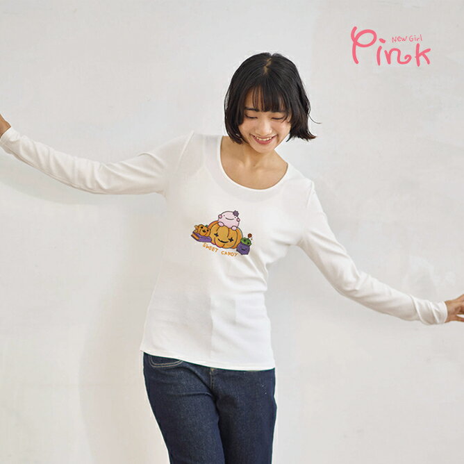 Pink*小米與魔法南瓜長袖T恤 Z2312BD