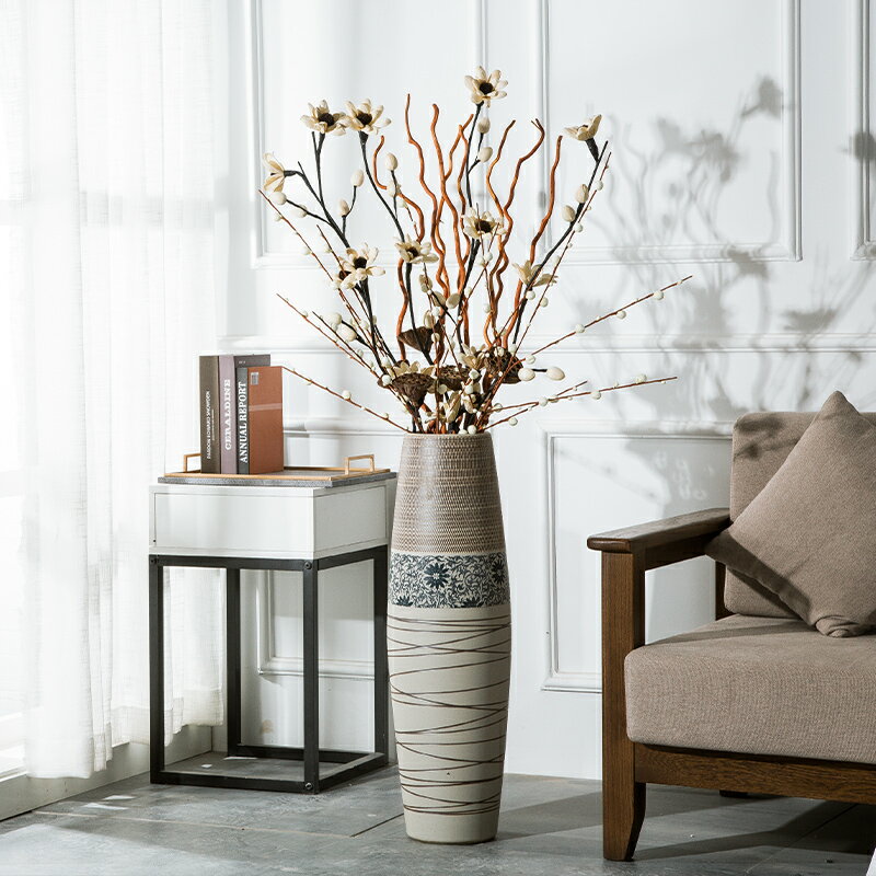 花器擺件客廳插花歐式簡約現代家用創意擺件裝飾大號北歐落地花瓶