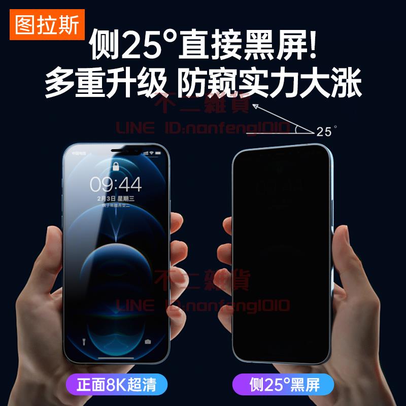 蘋果13ProMax防窺鋼化膜iPhone13防窺膜13Pro全屏13max防偷窺【不二雜貨】