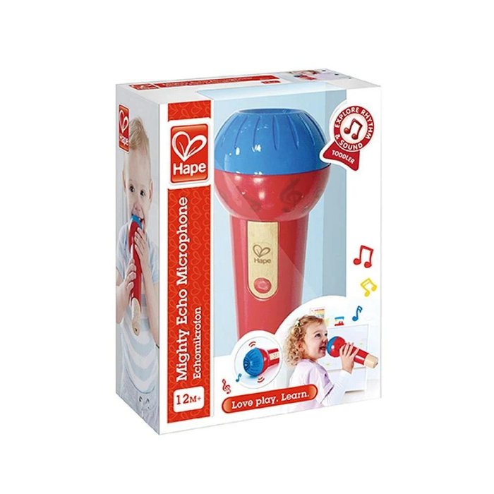 Hape回聲麥克風 麥克風玩具/寶寶玩具/免安裝電池(IHEF0337A) 340元