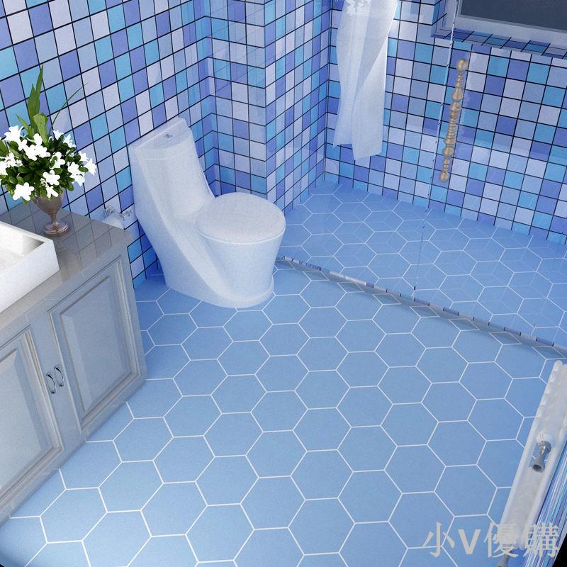 加厚浴室防水地板貼耐磨防滑地板貼紙地面自粘墻紙墻貼衛生間廚房