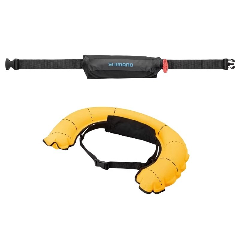 SHIMANO24款VF-153X氣脹式浮力救生腰包自動充氣釣魚救生衣