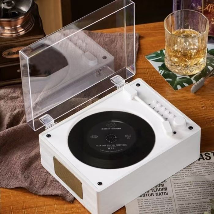 橙迪同款復古CD機音樂專輯音箱一體播放器音響光碟光碟禮物【北歐家居生活】