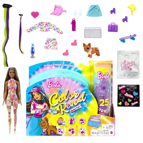 Barbie芭比驚喜造型娃娃霓虹組合 25個驚喜隨機開箱 女孩玩具 冷水變色【愛買】