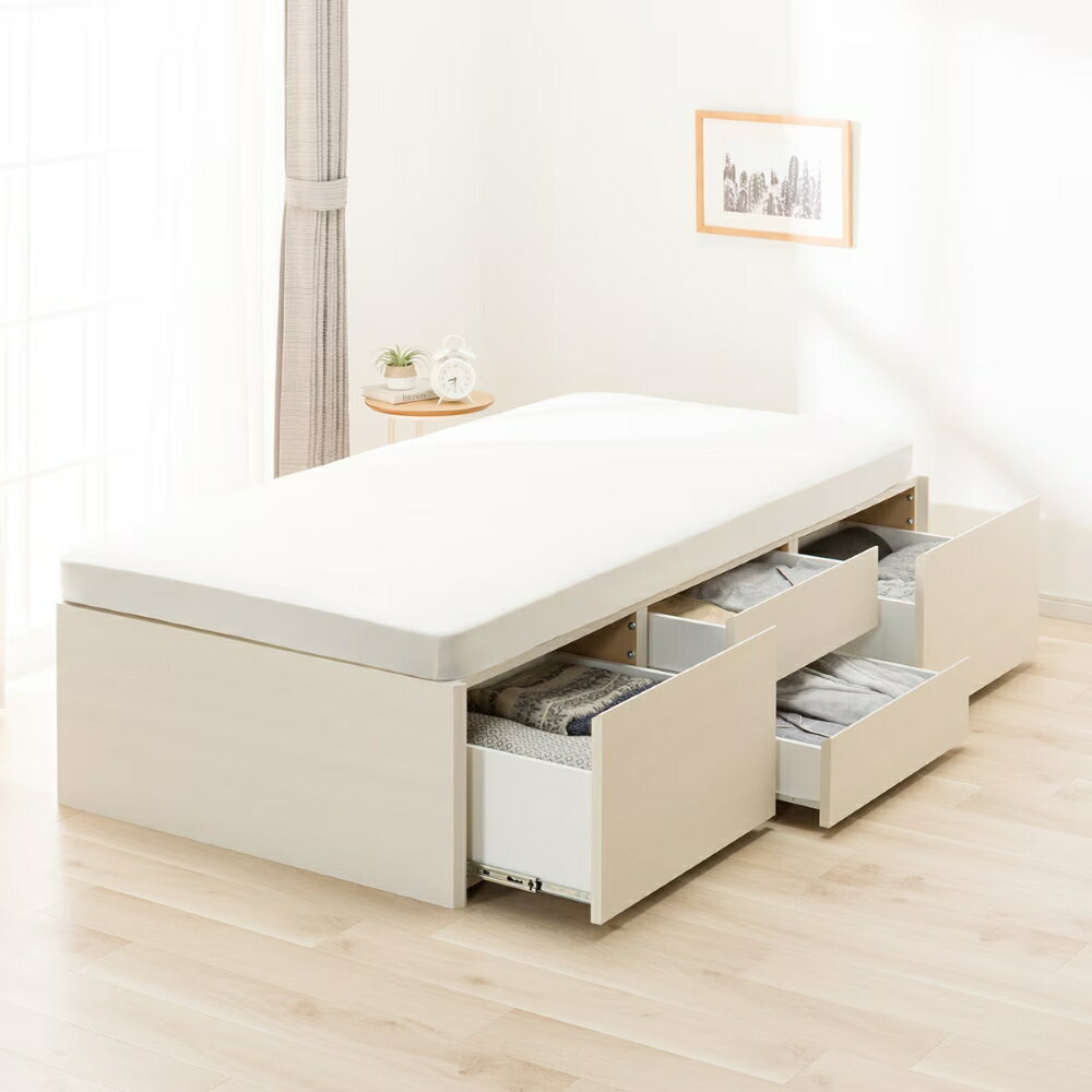 ◎單人床座 床架 無床頭 N-ZIO-HL BOX WW 40M NITORI宜得利家居