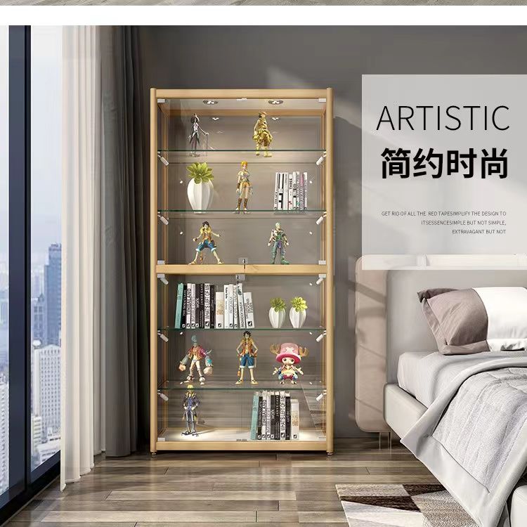 臺灣公司 附發票 玻璃櫃定製透明家用模型玻璃展櫃手辦樂高展示櫃收納積木玩具禮品