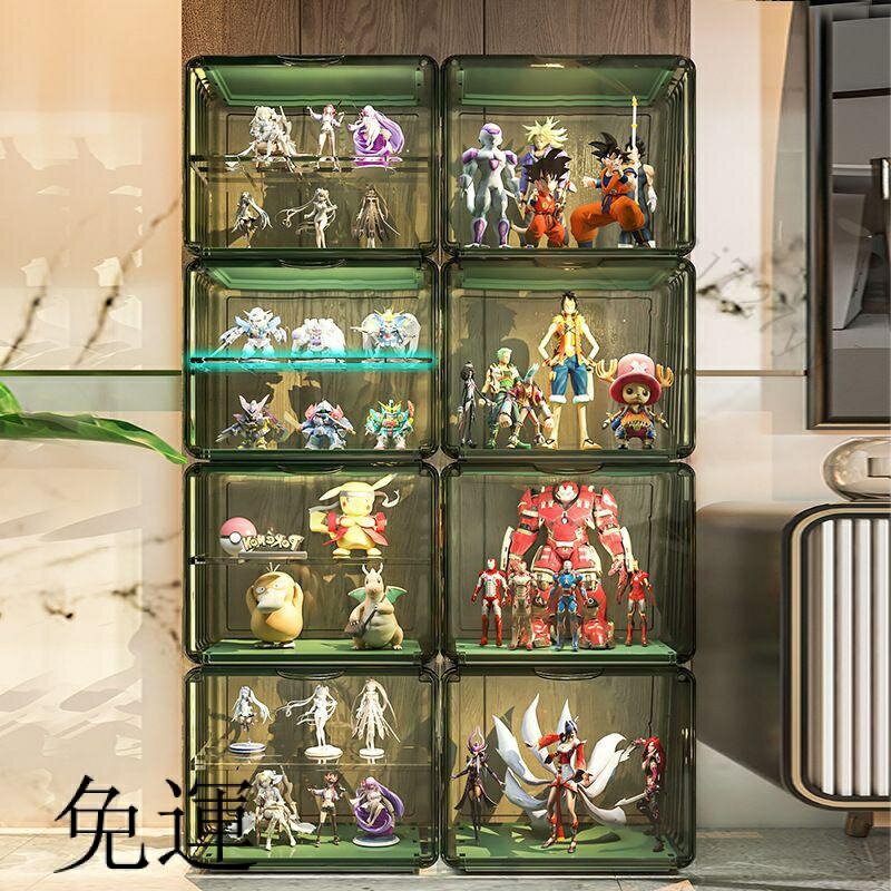 快速出貨 附發票 工廠現貨 免運 含發票 手辦樂高展示櫃 玩具模型收納産品陳列透明櫃子 亞剋力傢用積木架子