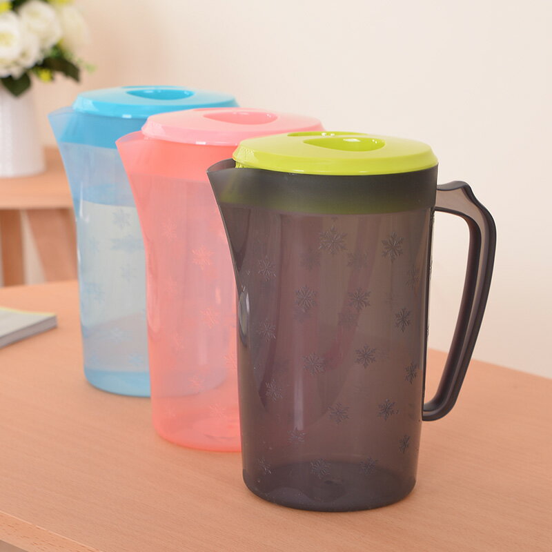塑料家用冷水壺韓式大容量涼水壺豆漿果汁花茶壺帶蓋涼水杯耐高溫