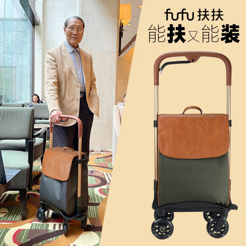 免運 可開票 快速出貨 新款老人手推車旅行拉桿伸縮便攜剎車助行車扶手行李箱輕便出差