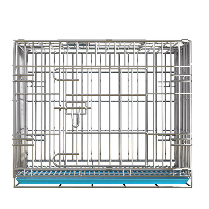 【超多款式咨詢客服】不銹鋼狗籠折疊籠小型犬室內外狗籠子加粗白鋼籠貓籠子泰迪帶廁所 4