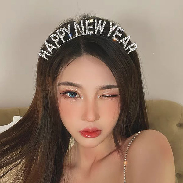ANNAS 聖誕節 跨年 生日 髮箍 水鑽 皇冠 新年 聖誕 派對 拍照 慶生 網紅 名媛 2