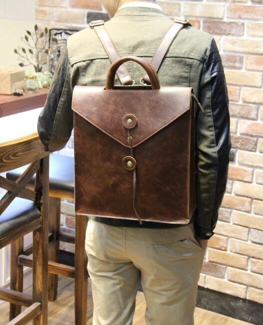 FINDSENSE Z1 韓國 時尚 潮 男 皮質 復古 手提包 旅行包 電腦包 學生包 書包 後背包 雙肩包 戶外