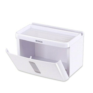 ecoco 意可可 無痕 多功能 防水 衛生紙盒 置物架 壁掛式 面紙盒 紙巾盒 一般款