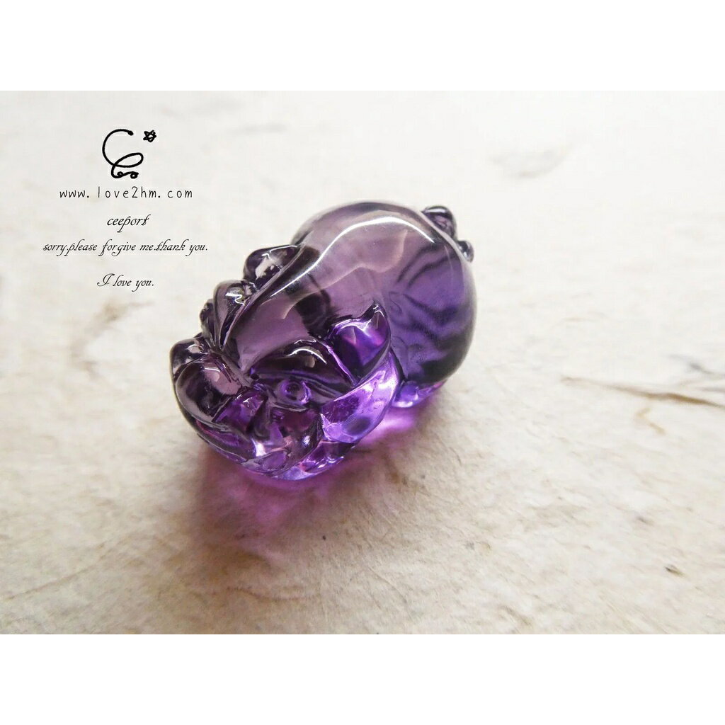 紫水晶 豼貅 2110167/紫水晶/水晶飾品/ [晶晶工坊-love2hm]