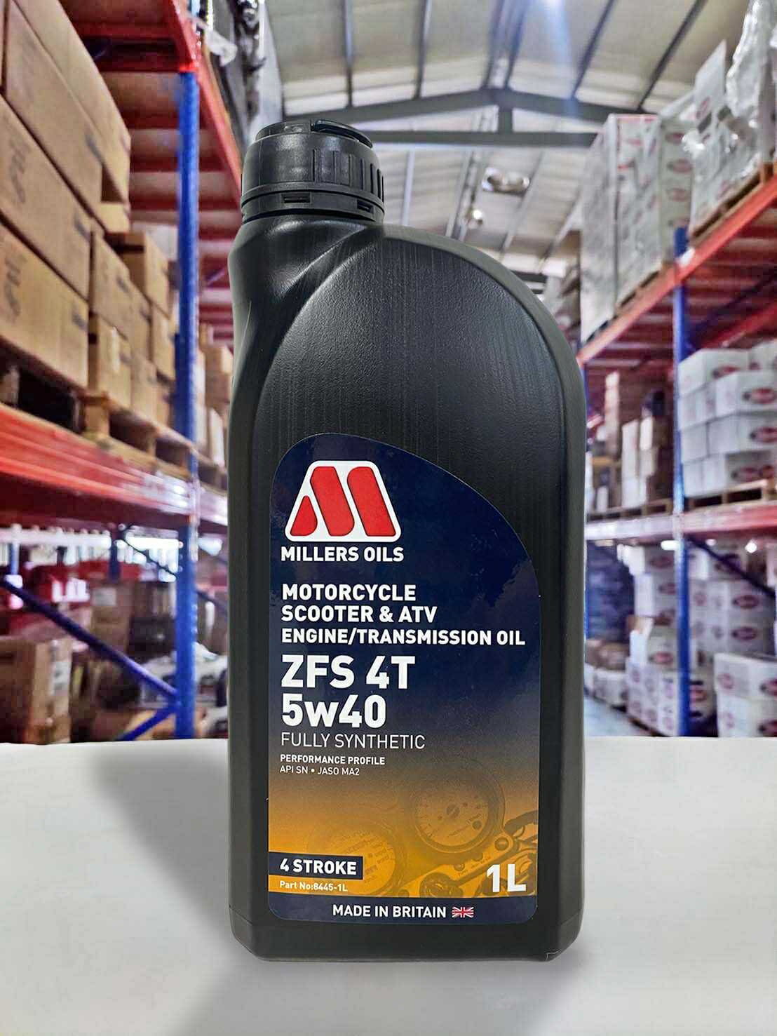 【4%點數】『油工廠』MILLERS 米勒 ZFS 4T 5w40 全合成機油 MA2 檔車 高性能 #8445【樂天APP下單限定】