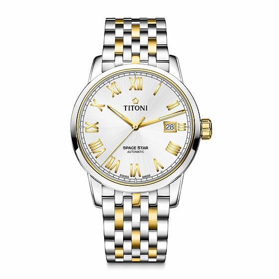 TITONI瑞士梅花錶天星系列83538 SY-561經典羅馬腕錶/金40mm