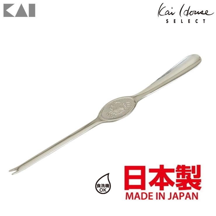 asdfkitty*日本製 貝印不鏽鋼螃蟹專用叉/螃蟹叉匙-20公分-日本正版商品