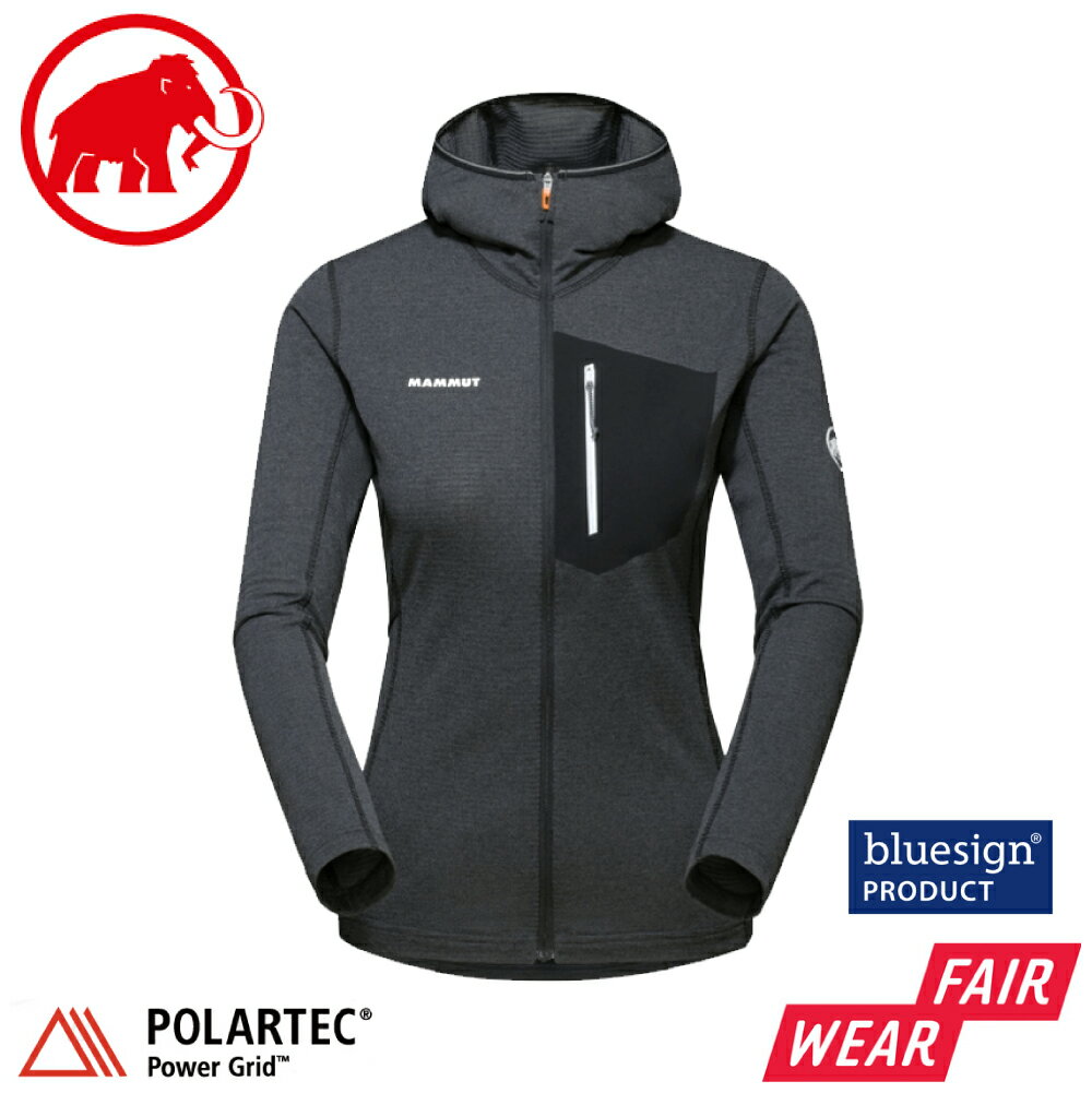 【MAMMUT 長毛象 女 Aenergy Light ML Hooded 連帽保暖外套《黑/幻影黑》】1014-03810