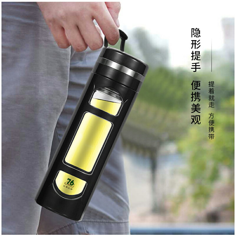 臺灣玻璃杯防摔防爆戶外便攜男女大容量帶過濾耐熱創意泡茶