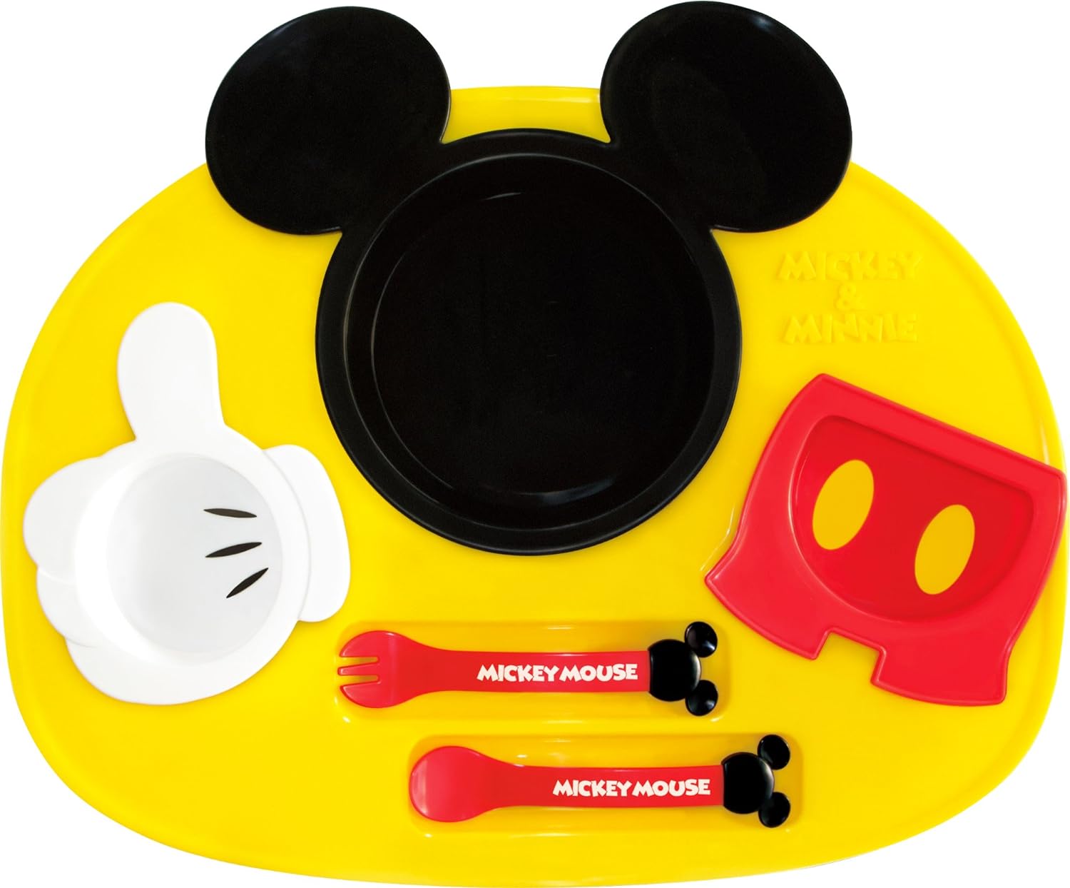 日本製 錦化成 迪士尼 米奇造型食物餐盤連碗杯套裝 6件組 兒童餐具＊夏日微風＊