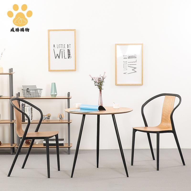 創意小戶型圓桌客廳 家用餐桌現代簡約洽談桌子時尚ins咖啡桌G9/19