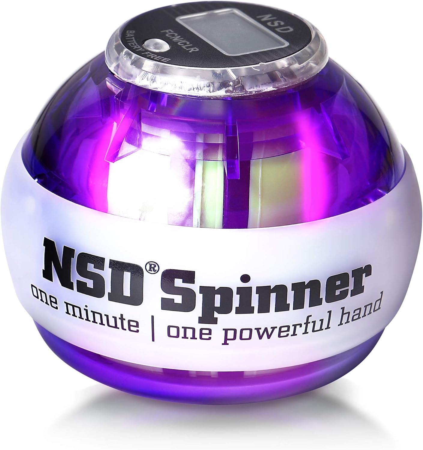 NSD Spinner PB-688AMLC 自動啟動式腕力訓練器 紫色 LED多色變化 數位計數器 前臂手腕握力訓練陀螺球