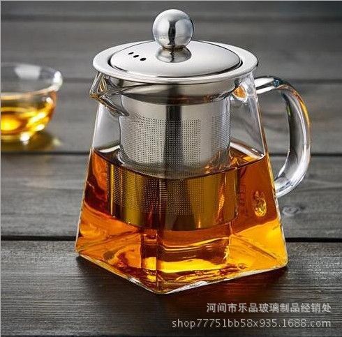 優樂悅~批發耐熱玻璃茶壺不銹鋼過濾茶壺紅茶茶具套裝家用泡茶器小號現貨手沖壺 茶壺