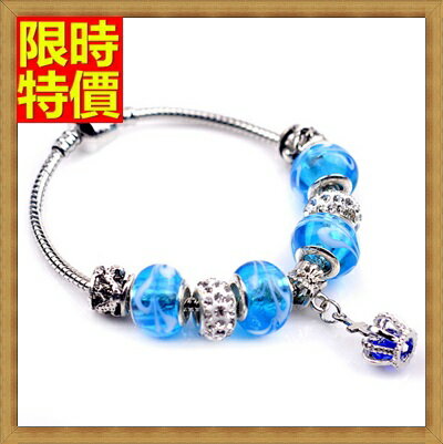 串珠手鍊 手環-琉璃飾品精美鑲鑽時尚皇冠熱銷配件71o111【獨家進口】【米蘭精品】