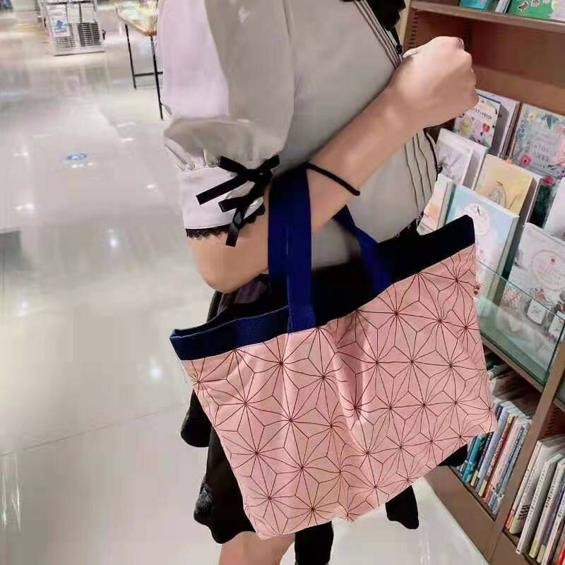 日本 🇯🇵 namioto 鬼滅之刃禰豆子花紋手提袋三件套 鬼滅羽織圖案購物袋 學生補習袋 電腦包【APP滿額下單10%點數(單一帳號最高5000點)】2/28止 1