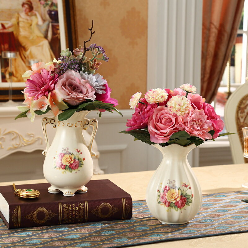 陶瓷小花瓶創意家飾餐桌茶幾臥室擺花歐式擺件客廳插花家居裝飾品