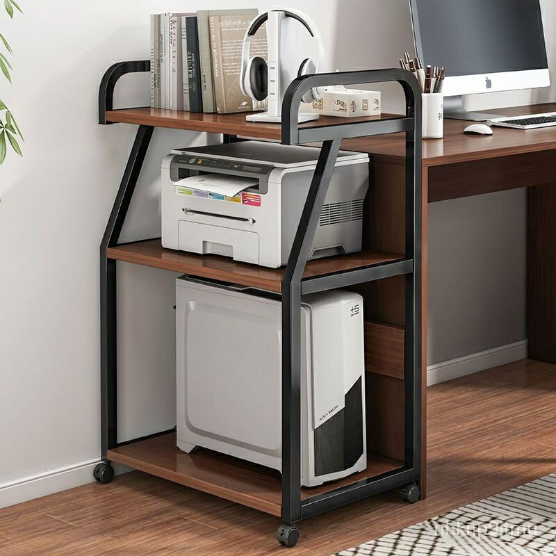 放打印機置物架落地放置櫃擱置架子可移動辦公室桌邊電腦主機00