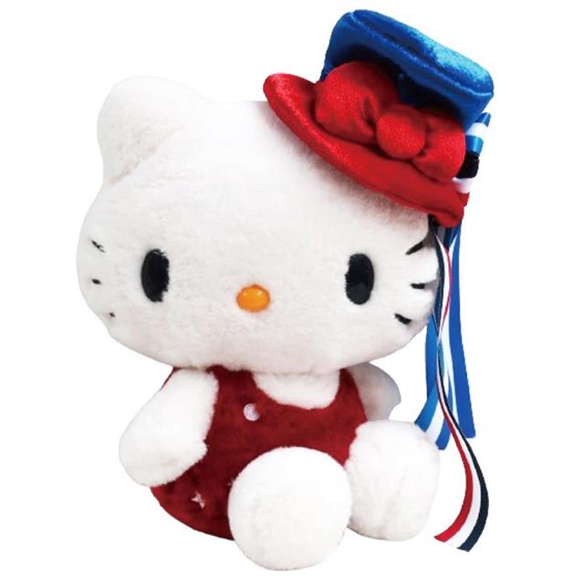 【震撼精品百貨】Hello Kitty 凱蒂貓~日本SANRIO 三麗鷗 KITTY50週年紀念絨毛玩偶娃娃-帽子款*19739
