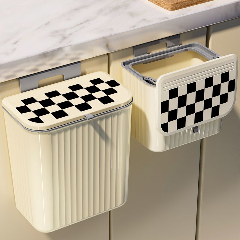 廚房垃圾桶家用懸掛收納桶衛生間壁掛式紙簍廁所帶蓋免打孔垃圾桶