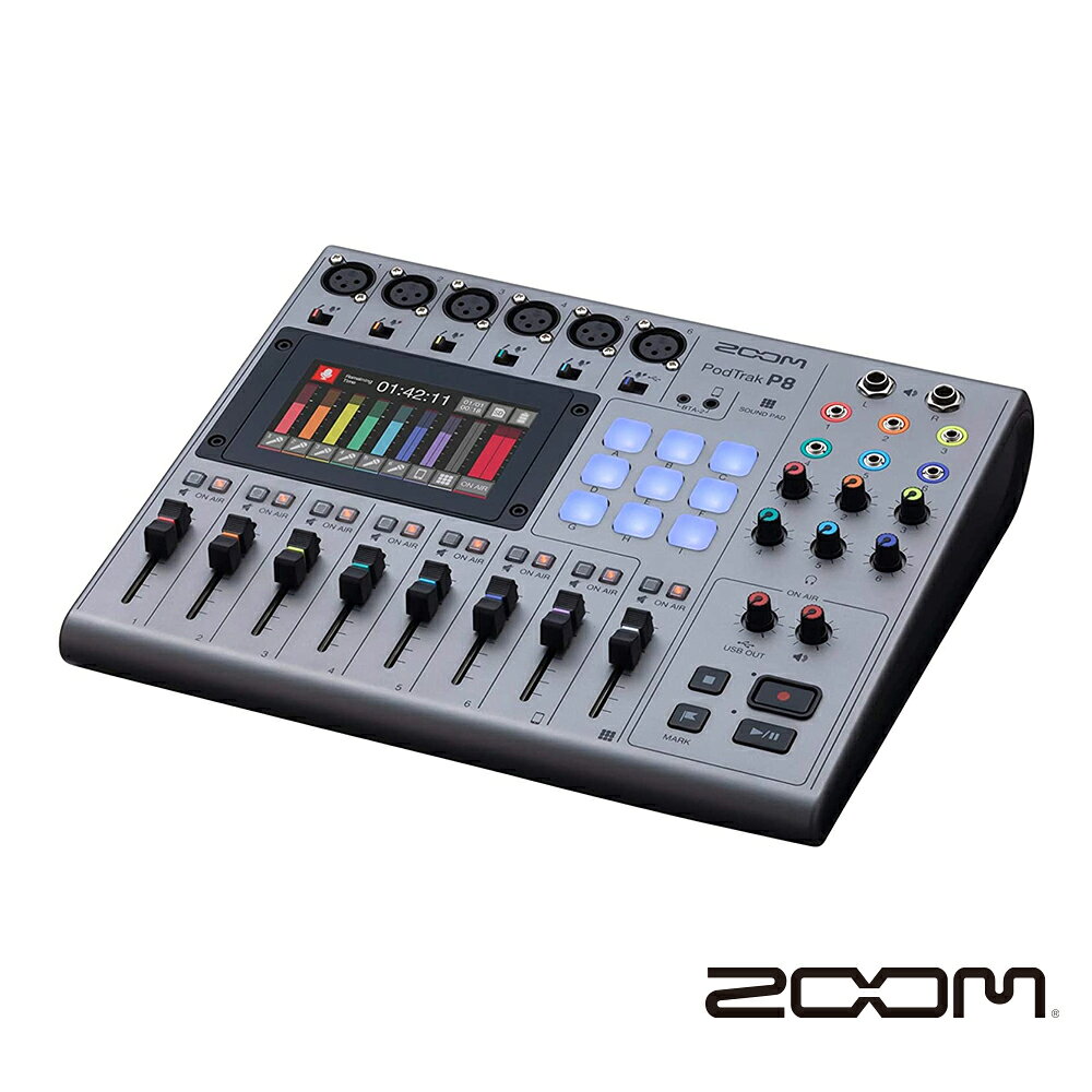 限時★.. Zoom PodTrak P8 輕巧型多軌 PODCAST 錄音機 適用 iOS 設備 正成公司貨【夏日限時 全館點數5倍送】