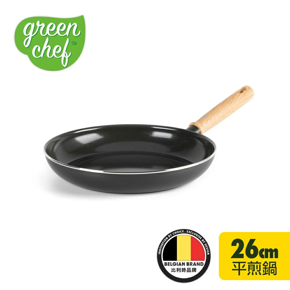 【GreenChef】東京木紋系列 不沾鍋 平底鍋 鋯石黑 26cm G35006790