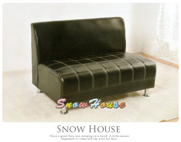 雪之屋 美式風格西餐廳沙發座椅(黑色)/造型沙發/雙人沙發/三人沙發/坐臥床 X477-04